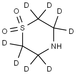 thiomorpholine 1,1-dioxide-2,2,3,3,5,5,6,6-d8 Struktur