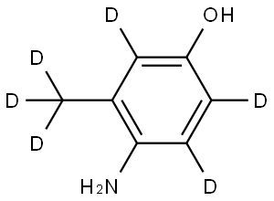4-amino-3-(methyl-d3)phen-2,5,6-d3-ol Struktur