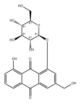 Aloe Emodin 1-Glucoside Struktur