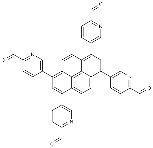 5,5',5'',5'''-(Pyrene-1,3,6,8-tetrayl)tetrapicolinaldehyde Struktur