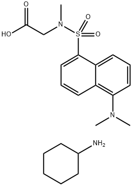 Glycine, N-[[5-(dimethylamino)-1-naphthalenyl]sulfonyl]-N-methyl-, compd. with cyclohexanamine (1:1) Struktur