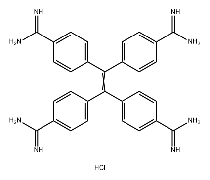 4,4',4'',4'''-(ethene-1,1,2,2-tetrayl)tetrabenzimidamide tetrahydrochloride Struktur
