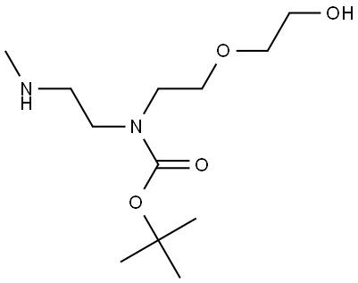 (2-(2-羥基乙氧基)乙基)(2-(甲胺基)乙基)氨基甲酸叔丁酯 結(jié)構(gòu)式
