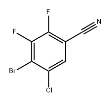 4-bromo-5-chloro-2,3-difluorobenzonitrile Struktur