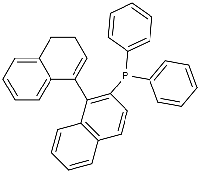(R)-(3',4'-Dihydro-[1,1'-binaphthalen]-2-yl)diphenylphosphane Struktur