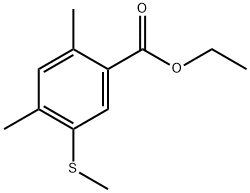 Ethyl 2,4-dimethyl-5-(methylthio)benzoate Struktur