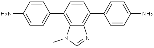 4,4'-(1-Methyl-1H-benzo[d]imidazole-4,7-diyl)dianiline Struktur