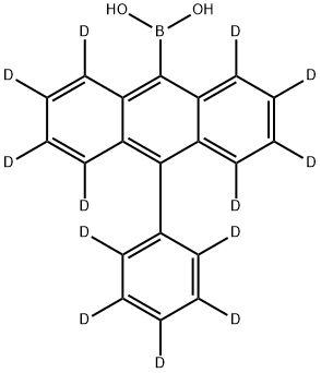 Boronic acid, B-[10-(phenyl-2,3,4,5,6-d5)-9-anthracenyl-1,2,3,4,5,6,7,8-d8]- Struktur