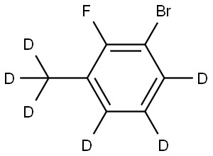1-bromo-2-fluoro-3-(methyl-d3)benzene-4,5,6-d3 Struktur