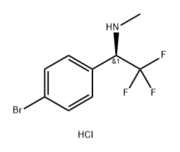 Benzenemethanamine, 4-bromo-N-methyl-α-(trifluoromethyl)-, hydrochloride (1:1), (αR)- Struktur