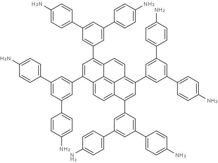 1,3,6,8-tetrakis 3,5-bis[(4-amino)phenyl]phenylpyrene