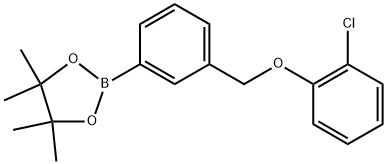 1,3,2-Dioxaborolane, 2-[3-[(2-chlorophenoxy)methyl]phenyl]-4,4,5,5-tetramethyl- Structure