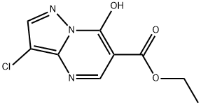 ethyl 3-chloro-7-hydroxypyrazolo[1,5-a]pyrimidine-6-carboxylate Struktur