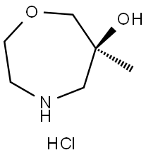 1,4-Oxazepin-6-ol, hexahydro-6-methyl-, hydrochloride (1:1), (6S)- Structure