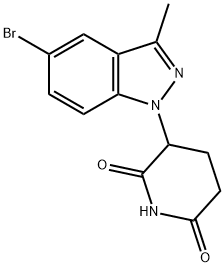 3-(5-Bromo-3-methyl-1H-indazol-1-yl)-2,6-piperidinedione Struktur