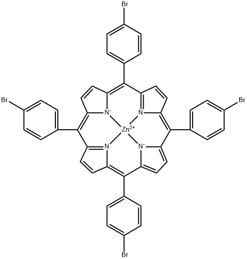 5,10,15,20-tetrakis-(p-Br-Ph)]PorZn Struktur