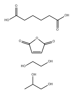 Hexanedioic acid, polymer with 1,2-ethanediol, 2,5-furandione and 1,2-propanediol Struktur