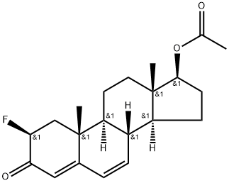 17β-(Acetyloxy)-2β-fluoroandrosta-4,6-dien-3-one Struktur