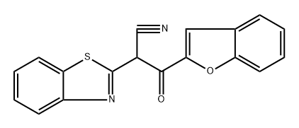 2-Benzothiazoleacetonitrile, α-(2-benzofuranylcarbonyl)- Struktur