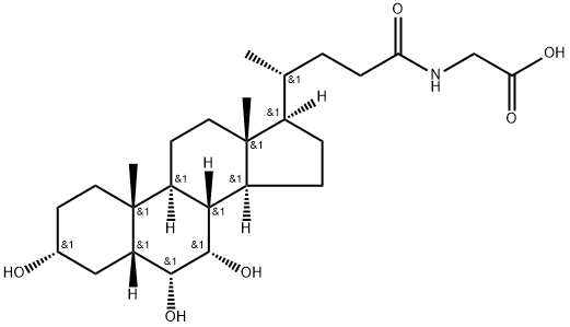 N-(3α,6α,7α-トリヒドロキシ-24-オキソ-5β-コラン-24-イル)グリシン 化學(xué)構(gòu)造式