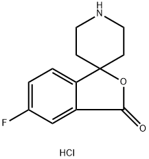 5-fluoro-3H-spiro[isobenzofuran-1,4'-piperidin]-3-one hydrochloride Struktur