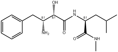 Benzenebutanamide, β-amino-α-hydroxy-N-[(1S)-3-methyl-1-[(methylamino)carbonyl]butyl]-, (αS,βR)- Struktur