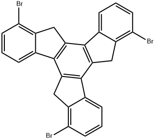 1,6,11-TRIBROMO-10,15-DIHYDRO-5H-DIINDENO[1,2-A;1',2'-C]FLUORENE 結(jié)構(gòu)式