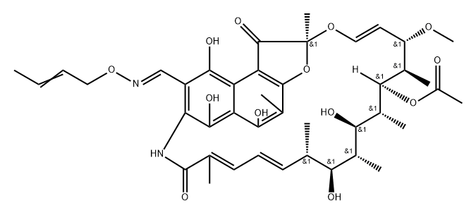 3-(2-Butenyloxyiminomethyl)rifamycin Structure