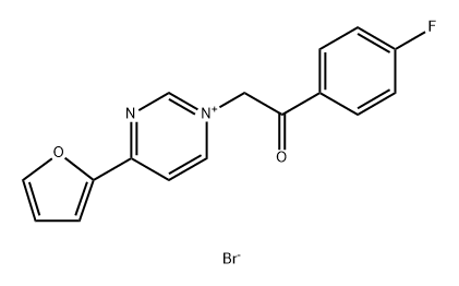 Pyrimidinium, 1-[2-(4-fluorophenyl)-2-oxoethyl]-4-(2-furanyl)-, bromide (1:1) Struktur