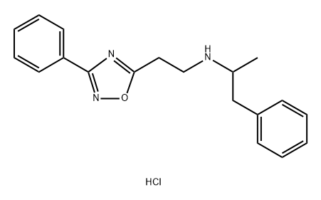 1,2,4-Oxadiazole-5-ethanamine, N-(1-methyl-2-phenylethyl)-3-phenyl-, hydrochloride (1:1) Struktur