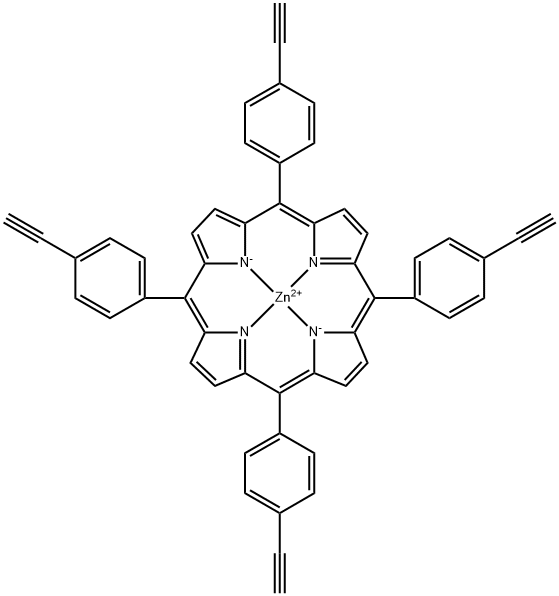 Zn (II) Meso-Tetra(4-ethynylphenyl)porphine, 502613-00-5, 結(jié)構(gòu)式