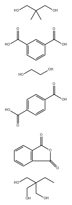 1,3-Benzenedicarboxylic acid, polymer with 1,4-benzenedicarboxylic acid, 2,2-dimethyl-1,3-propanediol, 1,2-ethanediol, 2-ethyl-2-(hydroxymethyl)-1,3-propanediol and 1,3-isobenzofurandione Struktur