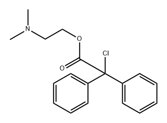 Benzeneacetic acid, α-chloro-α-phenyl-, 2-(dimethylamino)ethyl ester Struktur