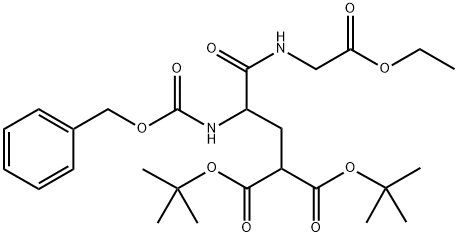 N-carbobenzoxy-(gamma,gamma'-di-tert-butyl)-gamma-carboxyglutamylglycine ethyl ester Struktur