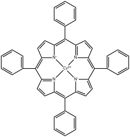 Chromium, [5,10,15,20-tetraphenyl-21H,23H-porphinato(2-)-κN21,κN22,κN23,κN24]-, (SP-4-1)- Struktur