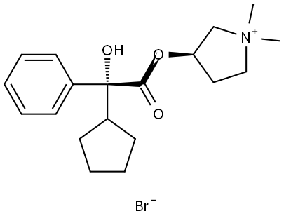 threo-Glycopyrronium bromide Struktur