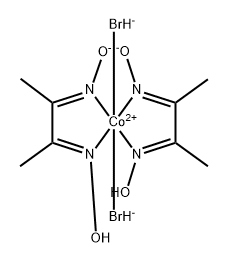 Cobaltate(2-), dibromobis[[2,3-butanedione 2,3-di(oximato-κN)](1-)]-, (OC-6-12)- Struktur