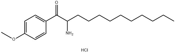 1-Dodecanone, 2-amino-1-(4-methoxyphenyl)-, hydrochloride Struktur