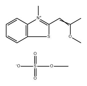 Benzothiazolium, 2-(2-methoxy-1-propen-1-yl)-3-methyl-, methyl sulfate (1:1) Struktur