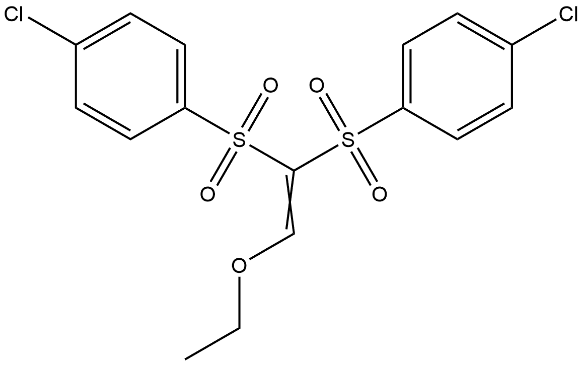 Benzene, 1,1'-[(ethoxyethenylidene)bis(sulfonyl)]bis[4-chloro- (9CI) Struktur