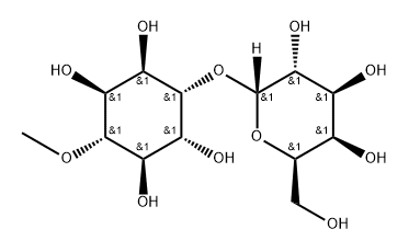 D-chiro-Inositol, 1-O-.alpha.-D-galactopyranosyl-4-O-methyl- Struktur