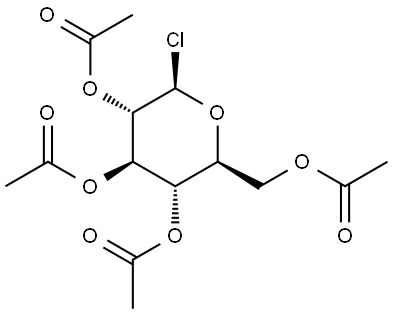 2,3,4,6-tetra-O-acetyl-β-D-chloroglucose Struktur