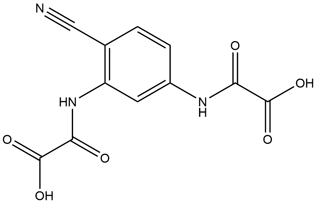 N,N'-(4-Cyano-m-phenylene)-dioxamic acid Struktur