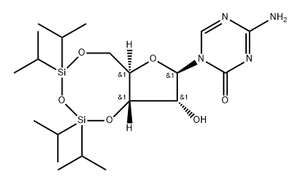 4-Amino-1-[3,5-O-[1,1,3,3-tetrakis(1-methylethyl)-1,3-disiloxanediyl]-β-D-ribofuranosyl]-1,3,5-triazin-2(1H)-one, 676607-90-2, 結(jié)構(gòu)式