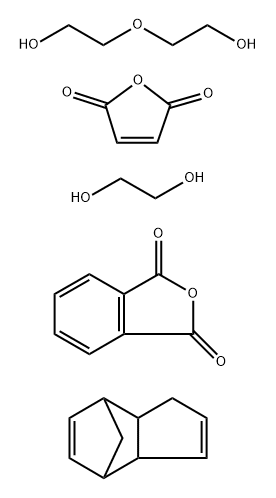1,3-Isobenzofurandione, polymer with 1,2-ethanediol, 2,5-furandione, 2,2'-oxybis[ethanol] and 3a,4,7,7a-tetrahydro-4,7-methano-1H-indene Struktur