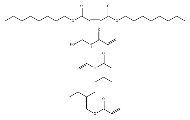 2-Ethylhexyl acrylate, vinyl acetate, N-methylolacrylamide, dioctylmal eate polymer Struktur