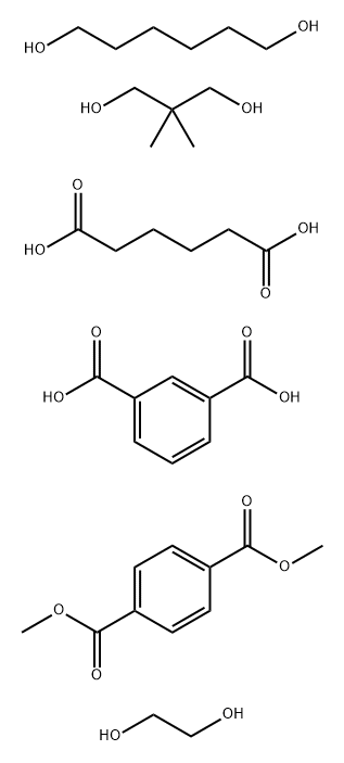 1,3-Benzenedicarboxylic acid, polymer with dimethyl 1,4-benzenedicarboxylate, 2,2-dimethyl-1,3-propanediol, 1,2-ethanediol, hexanedioic acid and 1,6-hexanediol Struktur