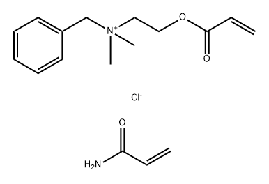 Benzenemethanaminium,N,N-dimethyl-N-[2-(1-oxo-2-propenyl)oxy]ethyl]-,chloride,polymer with 2-propenamide Struktur