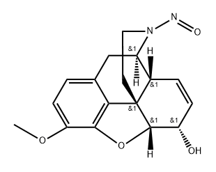 Morphinan-6-ol,7,8-didehydro-4,5-epoxy-3-methoxy-17-nitroso-, (5a,6a)- (9CI) Struktur