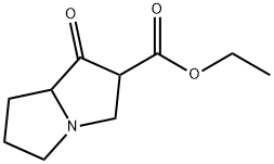 ethyl 1-oxohexahydro-1H-pyrrolizine-2-carboxylate Struktur